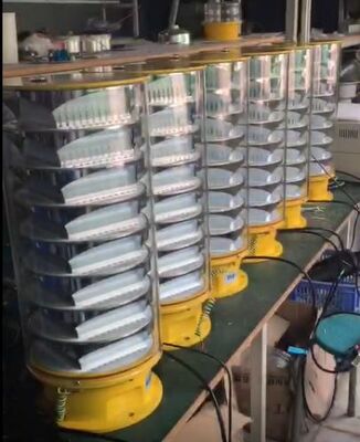 Εργοστασιακό Άμεσο Φωτιστικό Εμποδίων Αεροπορίας LED Υψηλής Έντασης IP67 Αδιάβροχο με Γωνία Δέσμης 360° και Ένταση 200.000cd